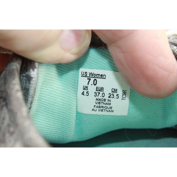 Vans Gray Atwood Floral Paisley Canvas Low Top Skate Sneakers Size 7 - Picture 7 of 9